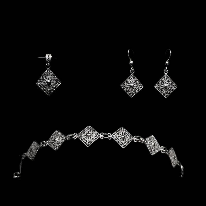 Handgemachtes Filigree Set "Balance" - Sterling Silber Schmuck Geburtstagsgeschenk Mutter Geschenk Cypern Schmuck." von LefkaraSilver