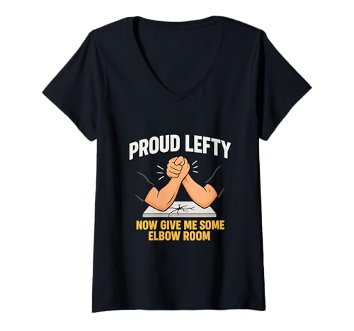 Damen Linkshänder Day Linkshänder Southpaw Pride Lustiger Witz Spaß T-Shirt mit V-Ausschnitt Damen Linkshänder Day Linkshänder Southpaw Pride Lustiger Witz Spaß T-Shirt mit V-Ausschnitt von Left Handed Squad Design co.