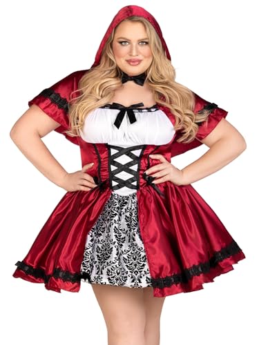 LEG AVENUE Damen Gothic Red Riding Hood Kost me, Red, White, Größe: L (EUR 40) von LEG AVENUE