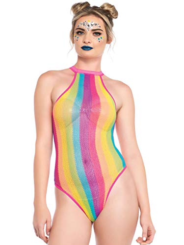 LEG AVENUE TEDDIES Damen Raindbow Baselayer, Mehrfarbig, Einheitsgröße von LEG AVENUE