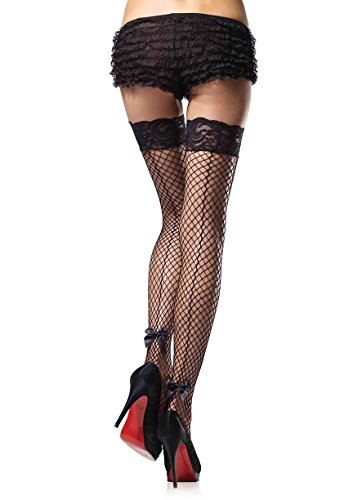 Leg Avenue Damen Stay Up Backseam Strumpfhose, schwarz, One Size von LEG AVENUE