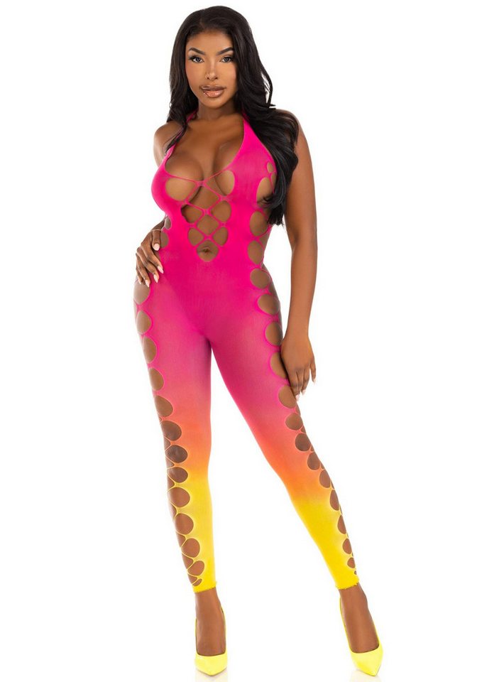 Leg Avenue Bodystocking Ombre-Bodystocking ohne Fuß - gelb,pink von Leg Avenue