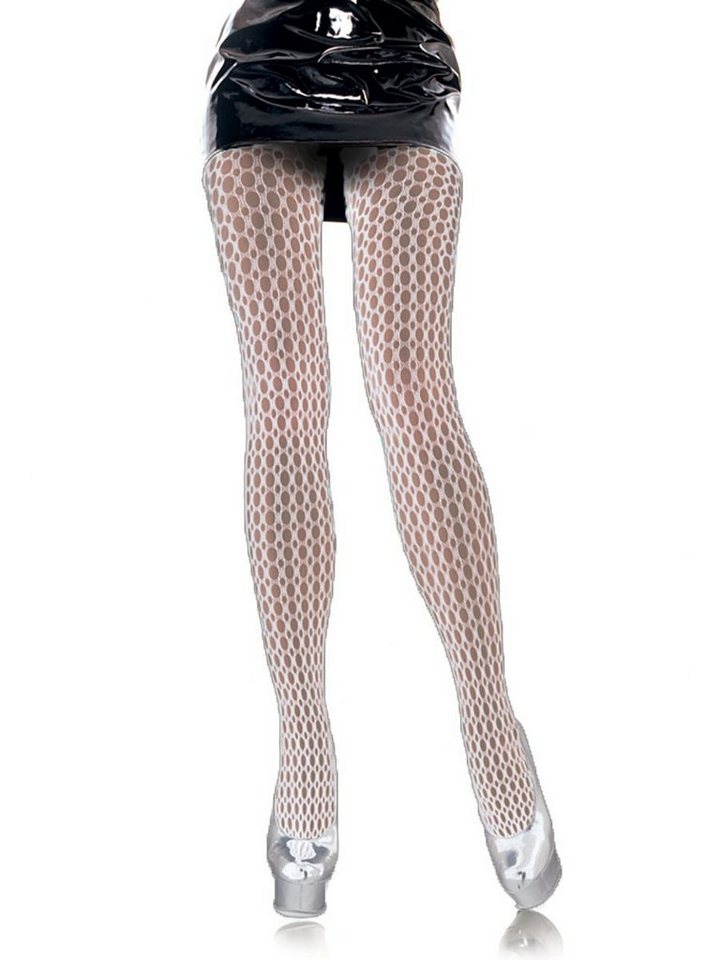Leg Avenue Feinstrumpfhose Pothole Style Strumpfhose weiß Netzstrumpfhose mit speziellen runden Löchern Leg Avenue Feinstrumpfhose Pothole Style Strumpfhose weiß Netzstrumpfhose mit speziellen runden Löchern von Leg Avenue