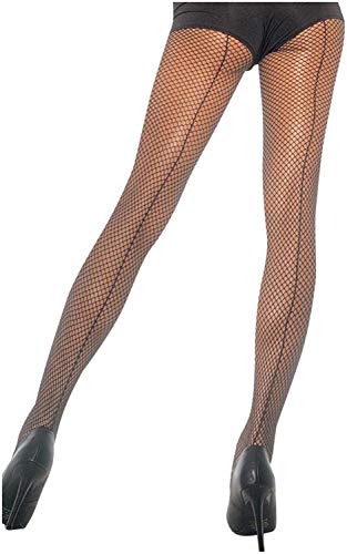 LEG AVENUE - Netz Strumpfhose mit Naht schwarz - Gr. S-L von LEG AVENUE