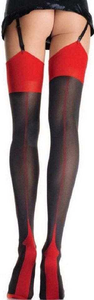 Leg Avenue Strapsstrümpfe Straps Strümpfe rot schwarz mit dreieckiger Ferse Einheitsgröße Leg Avenue Strapsstrümpfe Straps Strümpfe rot schwarz mit dreieckiger Ferse Einheitsgröße von Leg Avenue