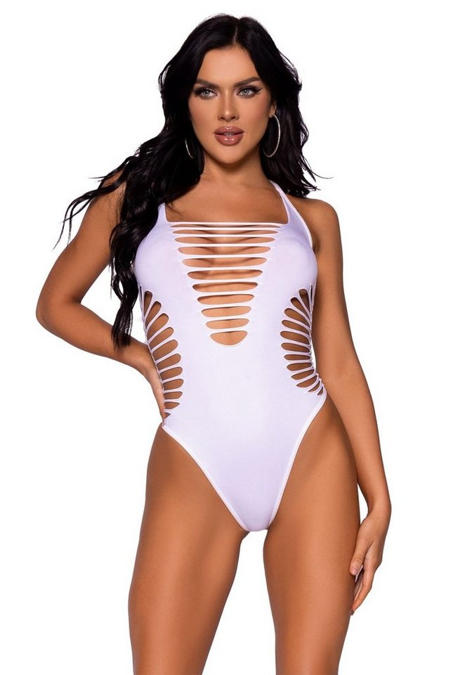 Leg Avenue Stringbody String-Body mit tiefem Ausschnitt - weiß von Leg Avenue