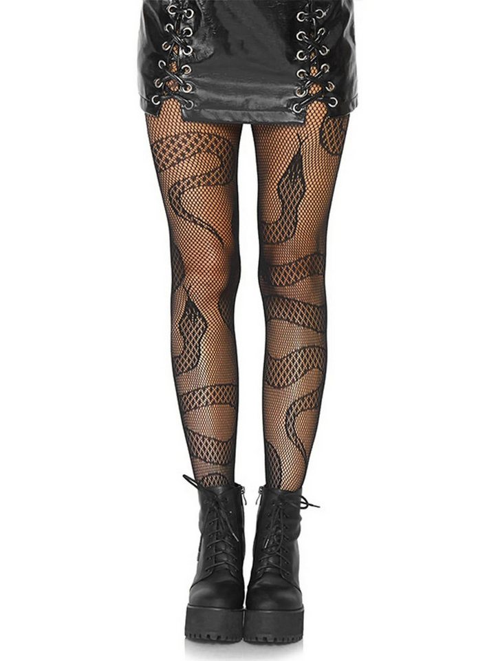 Leg Avenue Strumpfhose Schlangen Strumpfhose für Halloween Kostüm Damen (1 St) Fishnet Tights mit großem Schlangenmuster Leg Avenue Strumpfhose Schlangen Strumpfhose für Halloween Kostüm Damen (1 St) Fishnet Tights mit großem Schlangenmuster von Leg Avenue