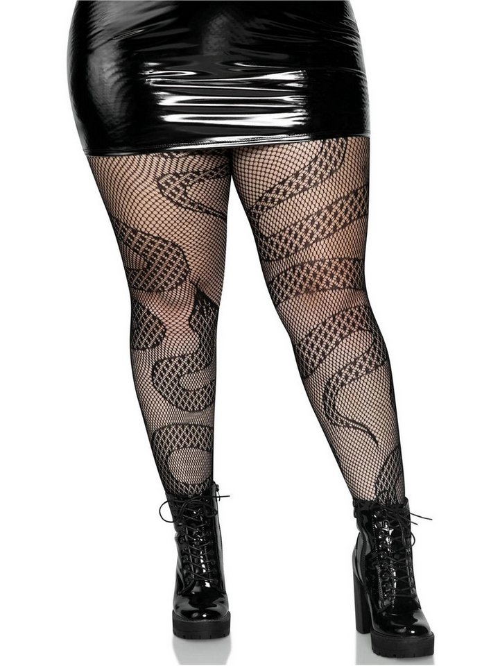 Leg Avenue Strumpfhose Snake Strumpfhose XXL - für Halloween Kostüm Damen (1 St) Fishnet Tights mit großem Schlangenmuster Leg Avenue Strumpfhose Snake Strumpfhose XXL - für Halloween Kostüm Damen (1 St) Fishnet Tights mit großem Schlangenmuster von Leg Avenue