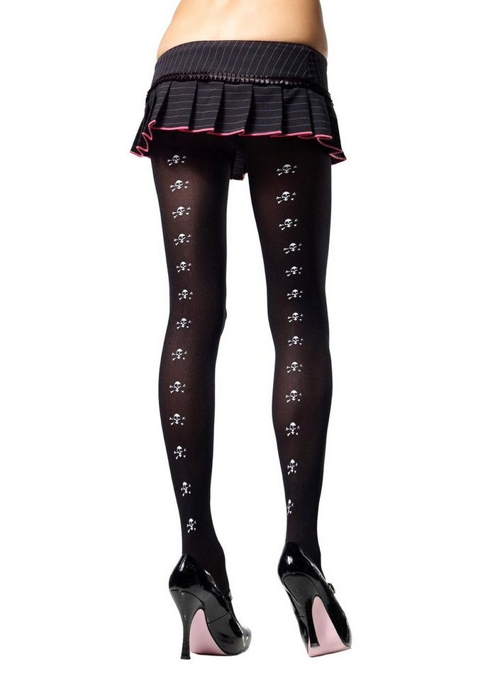 Leg Avenue Strumpfhose Totenkopf Strumpfhose - für Halloween Kostüm Damen (1 St) Feinstrumpfhose mit Jolly Roger-Motiven Leg Avenue Strumpfhose Totenkopf Strumpfhose - für Halloween Kostüm Damen (1 St) Feinstrumpfhose mit Jolly Roger-Motiven von Leg Avenue