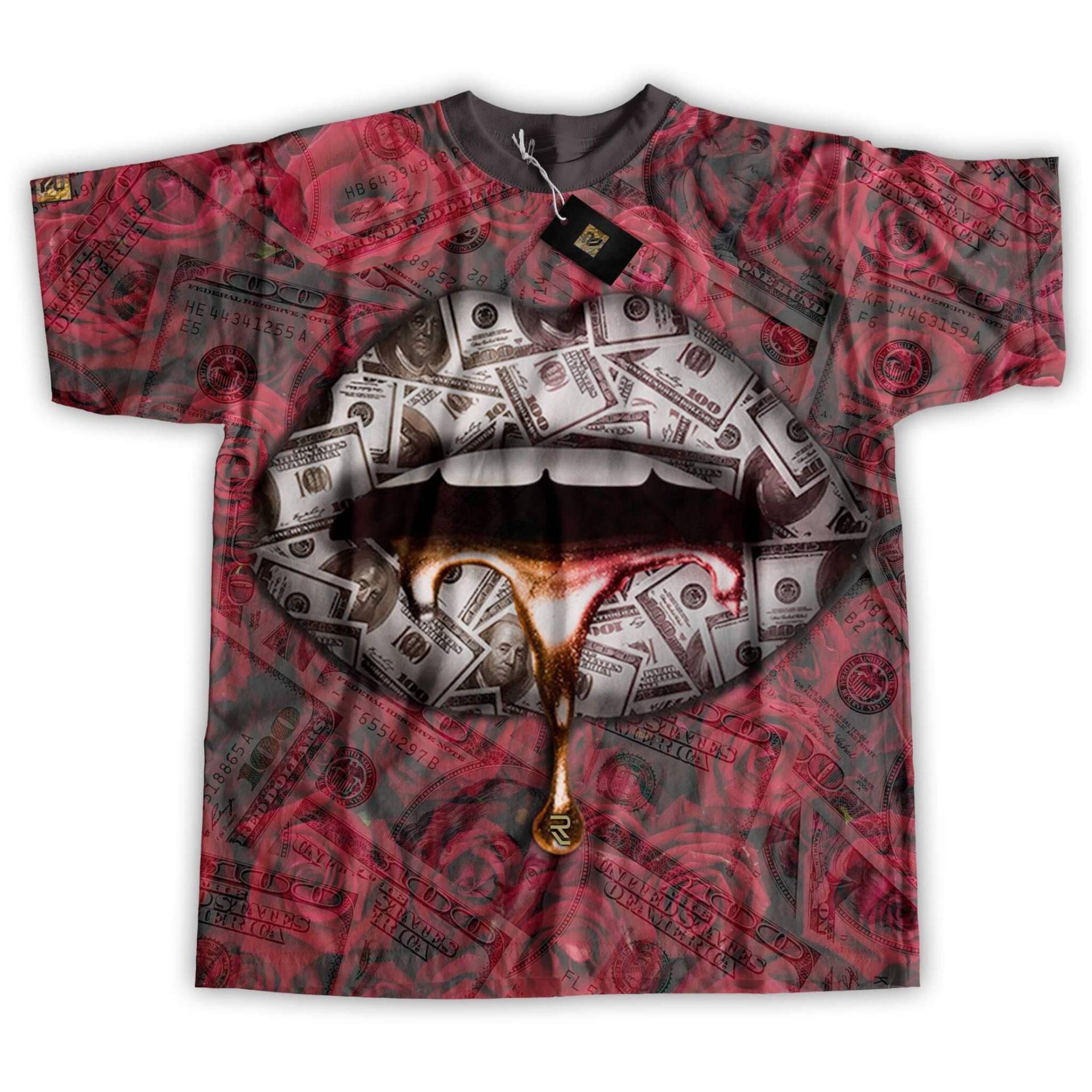 Royal Legacy Geld Lippen All Over T-Shirt Street Hip Hop Tops Tees Kleidung Unisex Schneller Versand Royal Legacy Geld Lippen All Over T-Shirt Street Hip Hop Tops Tees Kleidung Unisex Schneller Versand von LegacyArtDe