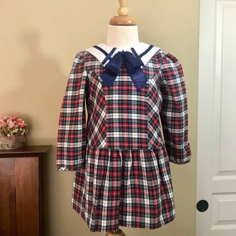 Vintage Rare Editions Plaid Drop Taille Schulmädchen Kleid von LegacyNLace