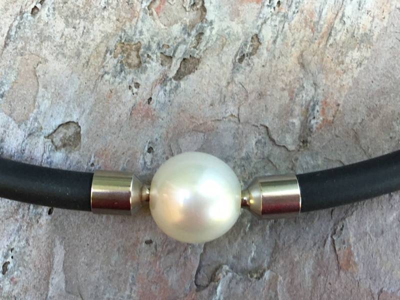 18Kt Gelbgold Südseeperle Anhänger Nur Wechselperle Neu 12 Mm Feinnah von LegacySaintJewelry