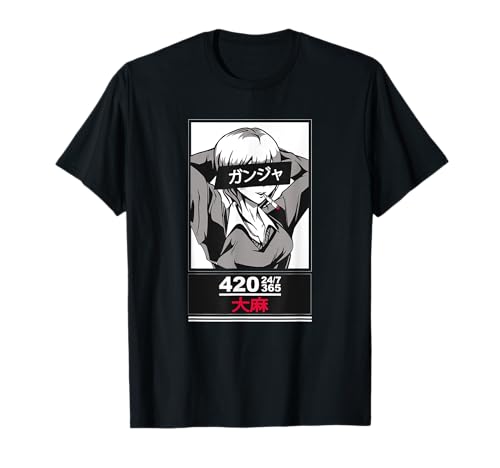 Weed Anime 420 247 365 Stoner Mädchen Rauchen Japanisch Ganja T-Shirt Weed Anime 420 247 365 Stoner Mädchen Rauchen Japanisch Ganja T-Shirt von Legalize Cannabis Anime 420 Co.