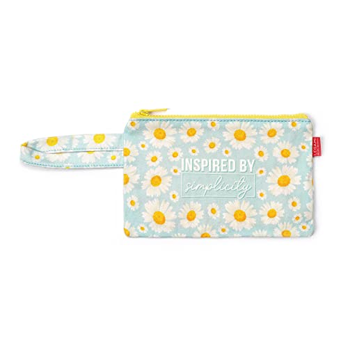 LEGAMI Unisex Kupplungen Clutch, praktisch, Reißverschluss, Stoffband, 21,5 x 14 cm, Obermaterial Baumwolle, Innenmaterial Polyester, Gänseblümchen-Motiv von LEGAMI