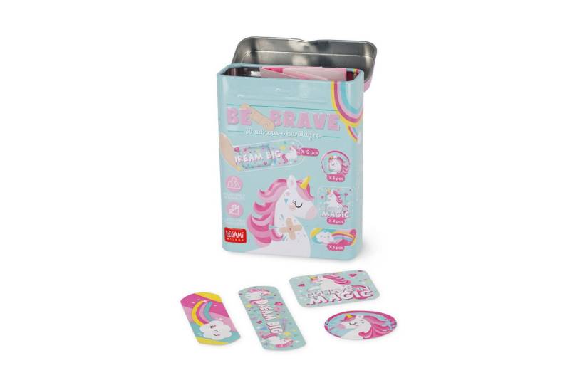 Legami Wundpflaster Legami 30 Bedruckte Pflaster Kinderpflaster Be Brave Unicorn Einhorn von Legami