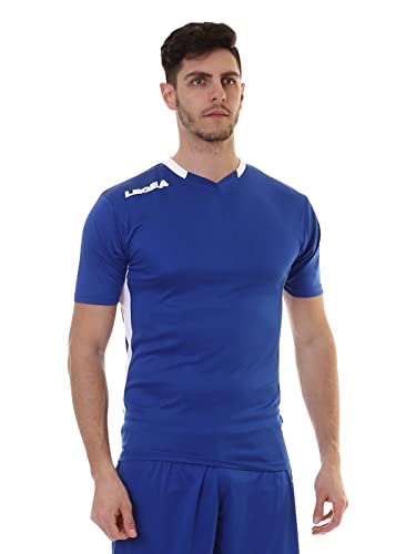 LEGEA Unisex München Trikot T-Shirt, Azurblau/Weiß, M von Legea