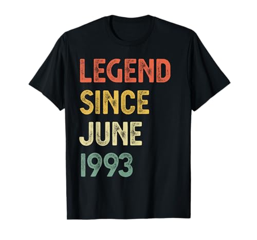 32 Years Old Birthday Men Women Born Juni 1993 T-Shirt 32 Years Old Birthday Men Women Born Juni 1993 T-Shirt von Legend Birthday Apparel Born June 1993