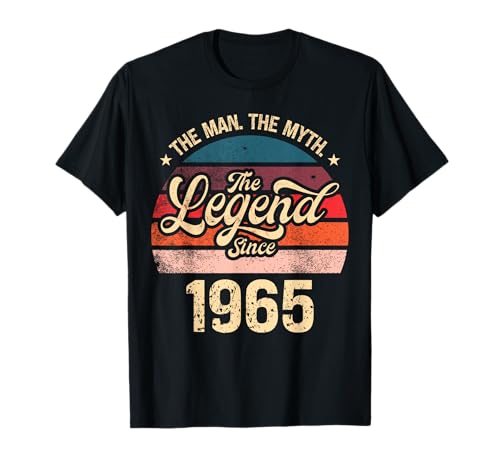 Herren The Man The Myth The Legend Since 1965 Birthday Herren T-Shirt Herren The Man The Myth The Legend Since 1965 Birthday Herren T-Shirt von Legend Born in 1965 Vintage Birthday For Men