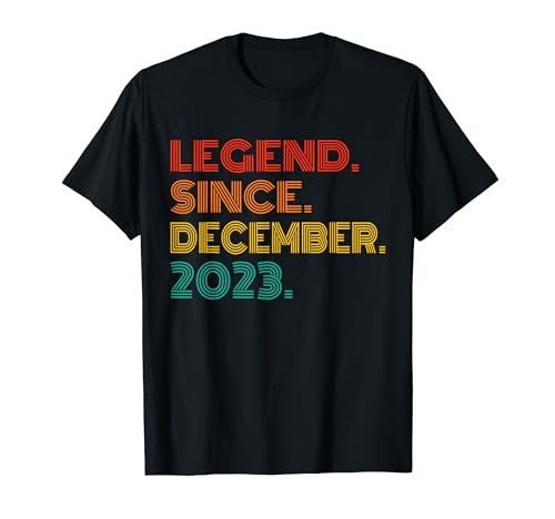 Legend Since December 2023 Men Women 2023 Vintage Birthday T-Shirt Legend Since December 2023 Men Women 2023 Vintage Birthday T-Shirt von Legend Since December 2023 Retro Birthday Idea Tee