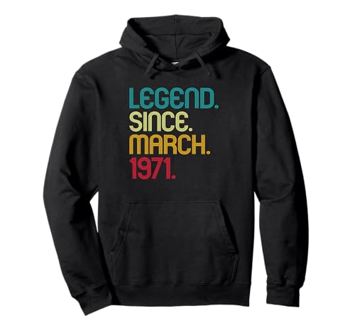 Legend Since March 1971 Vintage March 1971 Retro Men Women Pullover Hoodie Legend Since March 1971 Vintage March 1971 Retro Men Women Pullover Hoodie von Legend Since March 1971 Retro Birthday Idea Store