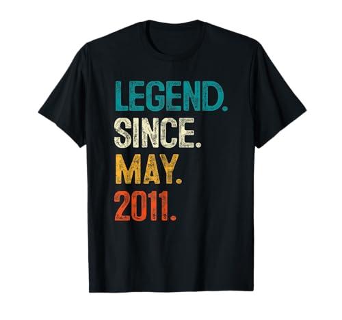 Legend 2011 14. Geburtstag Geschenke für Jungen Mädchen 14 Jahre alt T-Shirt Legend 2011 14. Geburtstag Geschenke für Jungen Mädchen 14 Jahre alt T-Shirt von Legend Since May 2011 Birthday Gift Tee