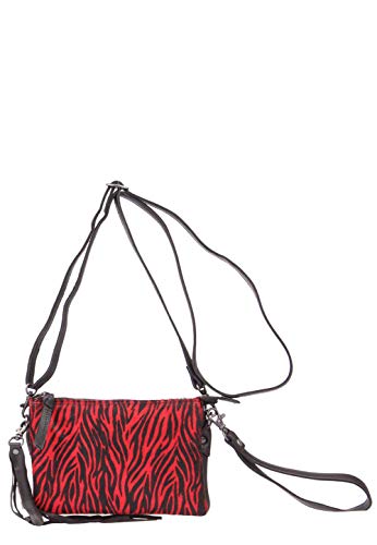 Legend Damen COMO-A Clutch Mehrfarbig (Rot-Schwarz) von Legend