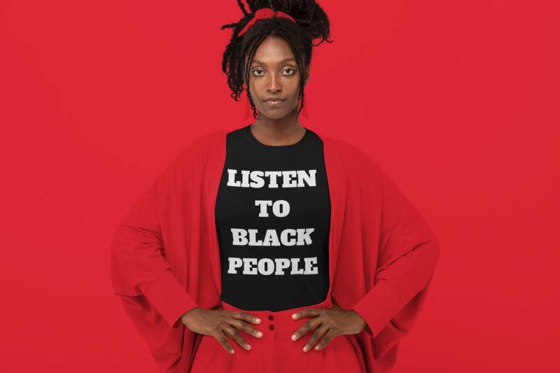 Hören Sie Schwarze Menschen T Shirt - Black Pride Schwarz Lebt Materie von LegendInfluence