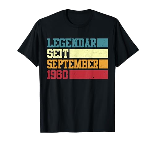 Legendär seit September 1960 64. Geburtstag frauen Mann T-Shirt von Legendär seit September 1960. Geburtstag Geschenk