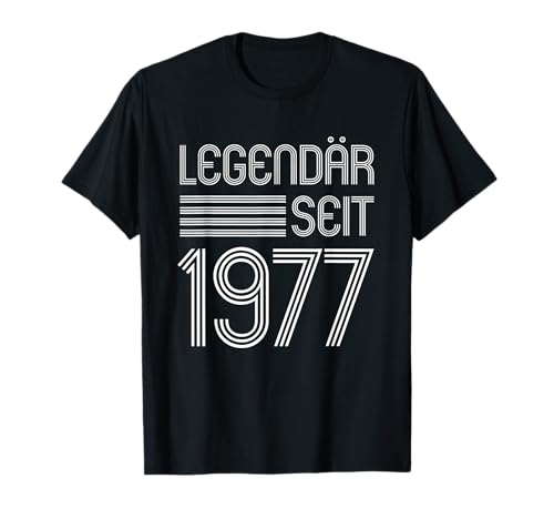 1977 TShirt Frauen Männer Geburtstag Legendär seit 1977 T-Shirt 1977 TShirt Frauen Männer Geburtstag Legendär seit 1977 T-Shirt von Legendäre 1977 Motive & Designs