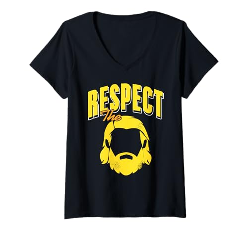 Damen Ehre Den Bart Stolzer Wikinger Humor Stilvoll T-Shirt mit V-Ausschnitt Damen Ehre Den Bart Stolzer Wikinger Humor Stilvoll T-Shirt mit V-Ausschnitt von Legendäre Bartträger Retro Männerstil