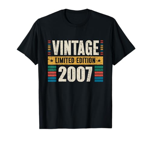 18 Jahre für Damen und Herren Limited Edition Jahrgang 2007 T-Shirt 18 Jahre für Damen und Herren Limited Edition Jahrgang 2007 T-Shirt von Legendäre Jahrgänge Vintage Edition DE