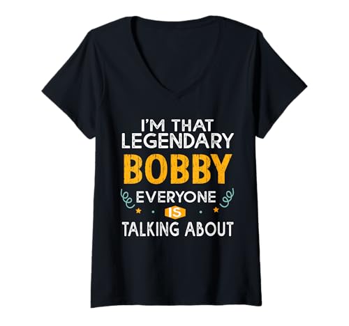 Damen Legendary Bobby Vorname Lustiges Zitat für Bobby T-Shirt mit V-Ausschnitt Damen Legendary Bobby Vorname Lustiges Zitat für Bobby T-Shirt mit V-Ausschnitt von Legendary Bobby Funny Quote Personalized Names