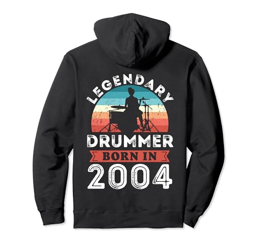 Legendäres Drummer Girl, geboren 2004, Geschenke zum 20. Geburtstag Pullover Hoodie von Legendary Drummer Girl Drumming Apparel