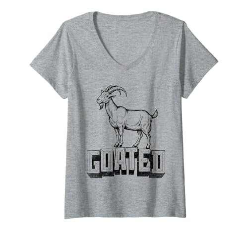 Damen GEHALTE GRAFISCHE GRAFIKE T-Shirt mit V-Ausschnitt Damen GEHALTE GRAFISCHE GRAFIKE T-Shirt mit V-Ausschnitt von Legendary GOAT apparel Co.