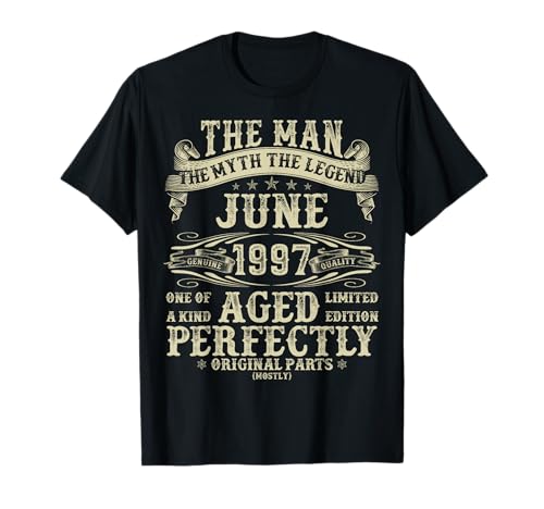 Juni 1997 28. Geburtstag Geschenke für Männer 28 Jahre alt Bday T-Shirt Juni 1997 28. Geburtstag Geschenke für Männer 28 Jahre alt Bday T-Shirt von Legendary Man Birthday June Tee Gifts For Men