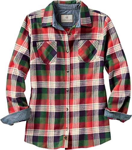 Legendary Whitetails Damen Cottage Escape Flanellhemd Langärmlig, Alpine Mountain Plaid, X-Large von Legendary Whitetails