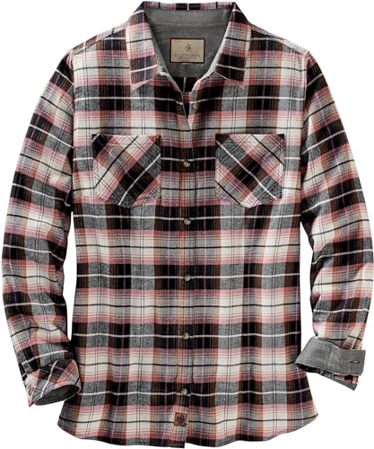 Legendary Whitetails Damen Cottage Escape Flannel Long Sleeve Plaid and Solid Color Clothes for Women, Fitted Button Down Langärmelig, Dusty Rose, Groß von Legendary Whitetails