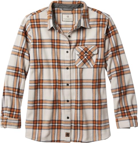 Legendary Whitetails Damen Trail Guide Fleece-Hemd mit Knopfleiste Button-Down-Shirt, Longhorn Plaid, Groß von Legendary Whitetails