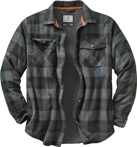Legendary Whitetails Herren Archer Flanell-Thermo-gefütterte Hemdjacke, Gesteppt, Isoliert, Kariert, Arbeits-Oberbekleidung Jacke, Balsam Shadow Plaid, 4XL von Legendary Whitetails