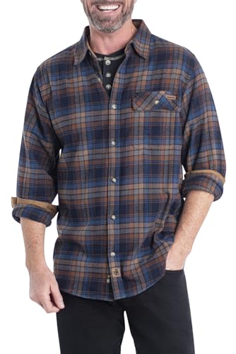 Legendary Whitetails Herren Buck Camp Flanellhemd Button-Down-Shirt, Brownstone Plaid, Large Tall von Legendary Whitetails