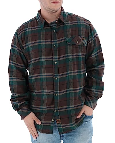 Legendary Whitetails Herren Buck Camp Flanellhemd Button-Down-Shirt, Smoky Mountain Plaid, Medium von Legendary Whitetails