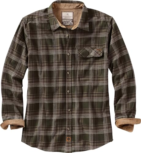 Legendary Whitetails Herren Buck Camp Flanellhemd Hemd mit Button-Down-Kragen, Wald Plaid, Large Hoch von Legendary Whitetails