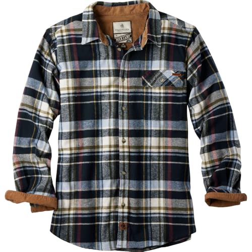 Legendary Whitetails Herren Buck Camp Flanellhemd Hemd mit Button-Down-Kragen, Midnight Water Plaid, L von Legendary Whitetails