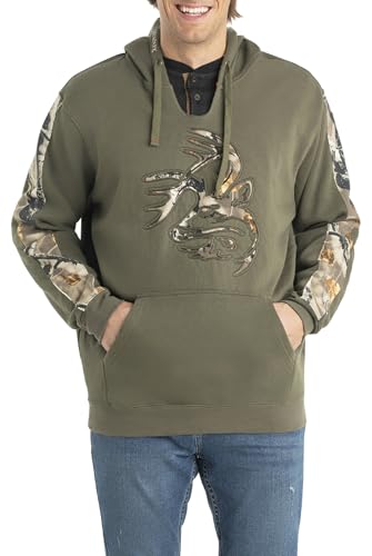 Legendary Whitetails Herren Camo Outfitter Hoodie Kapuzen-Sweatshirt, Dunkelgrün, 3X-Large Tall von Legendary Whitetails