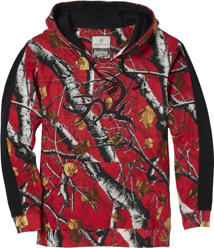 Legendary Whitetails Herren Camo Outfitter Hoodie Kapuzen-Sweatshirt, Rotes großes Spiel, XX-Large von Legendary Whitetails