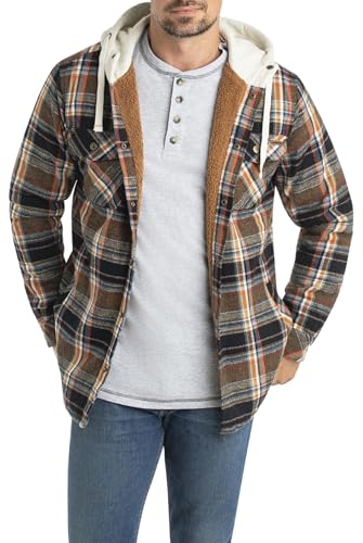 Legendary Whitetails Herren Camp Night Berber gefütterte Flanelljacke mit Kapuze Jacke, Porter Plaid, XX-Large von Legendary Whitetails