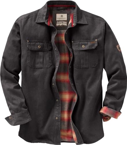 Legendary Whitetails Herren Journeyman Shirt Jacket, Flannel Lined Shacket for Men, Water-Resistant Coat Rugged Fall Clothing Jacke, Tarmac, S Legendary Whitetails Herren Journeyman Shirt Jacket, Flannel Lined Shacket for Men, Water-Resistant Coat Rugged Fall Clothing Jacke, Tarmac, S von Legendary Whitetails