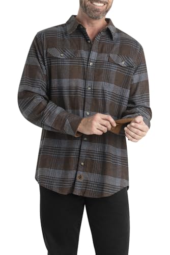 Legendary Whitetails Herren Legendäres Flanellhemd Button-Down-Shirt, Chocolate Melange, XX-Large von Legendary Whitetails