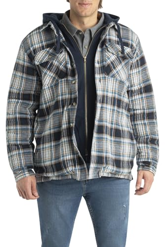 Legendary Whitetails Herren Maplewood Kapuzenjacke Hemdjacke, Blue Dusk Plaid, X-Large von Legendary Whitetails