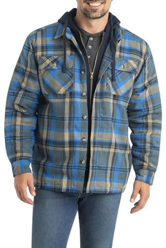 Legendary Whitetails Herren Maplewood Kapuzenjacke Hemdjacke, Schieferbeil Blau Kariert, Medium von Legendary Whitetails